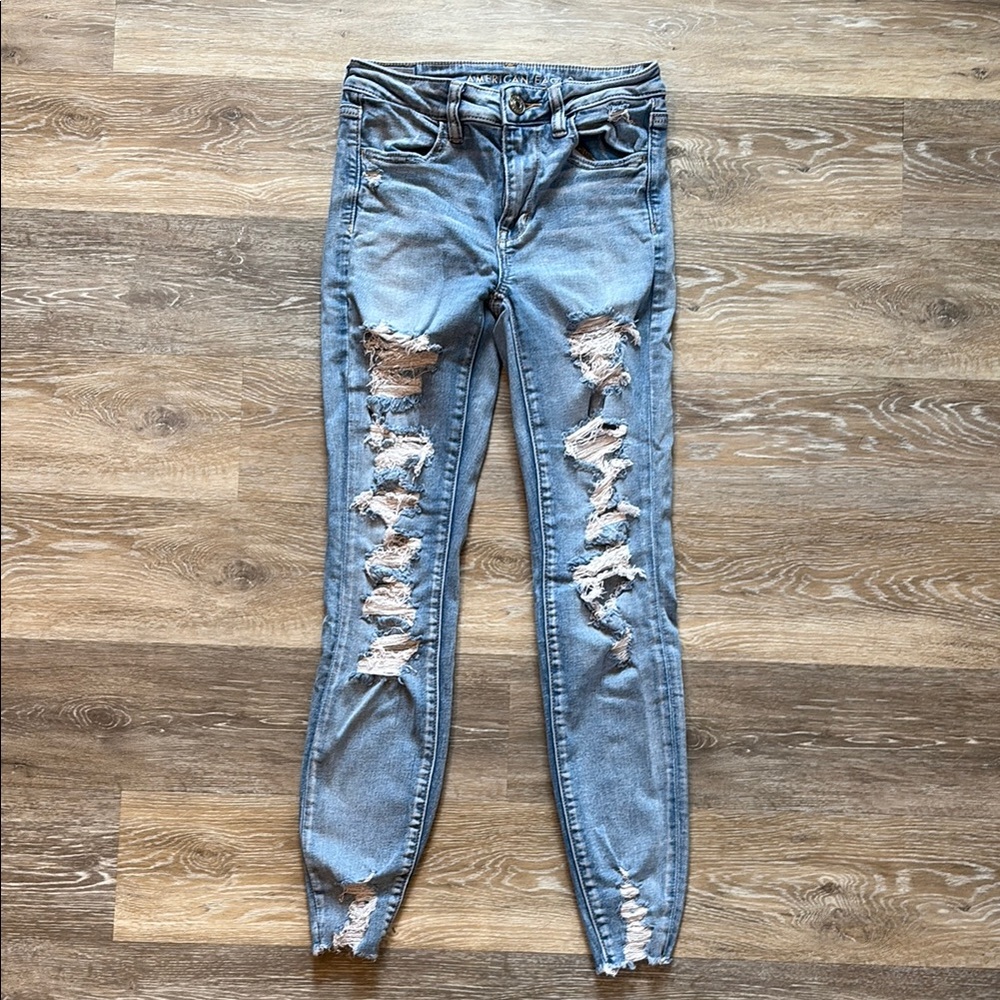 Distressed Blue Women's Jeans